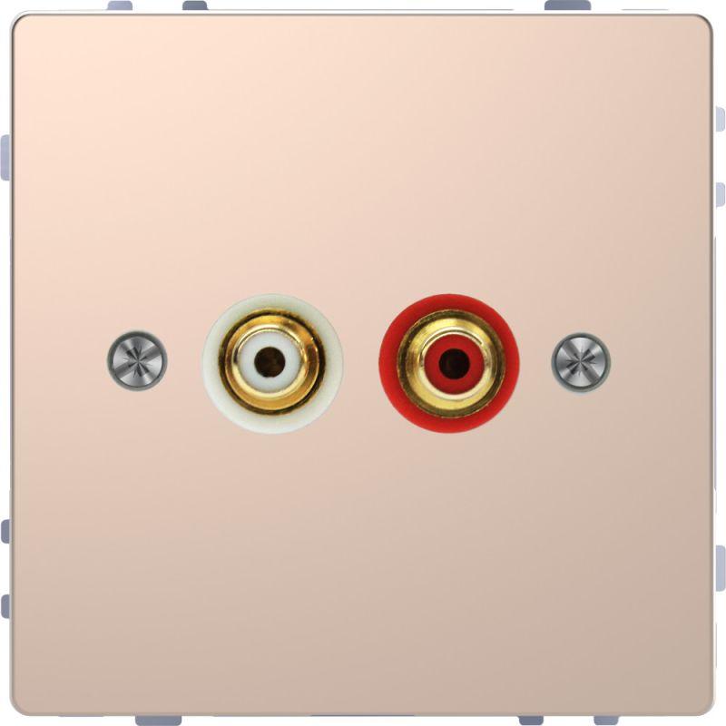 Аудиорозетка Merten D-Life с мод. тюльпан SD шампань SchE MTN4350-6051