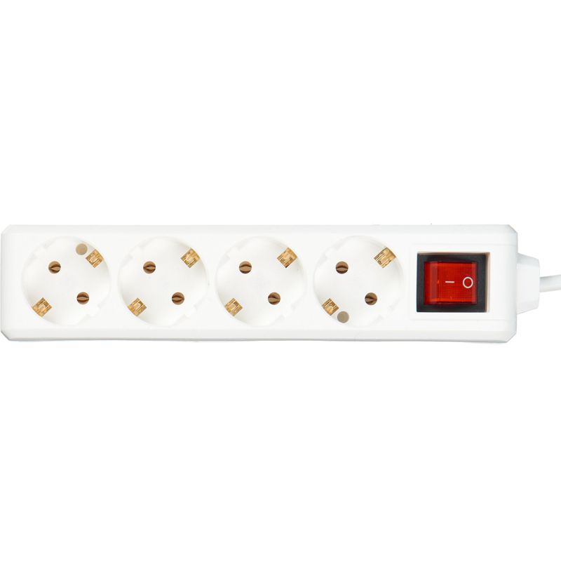Удлинитель 4х5м с заземл. 16А IP20 У04К 2P+PE 250В 3х1 с выкл. IEK WYP10-16-04-05-ZK-N