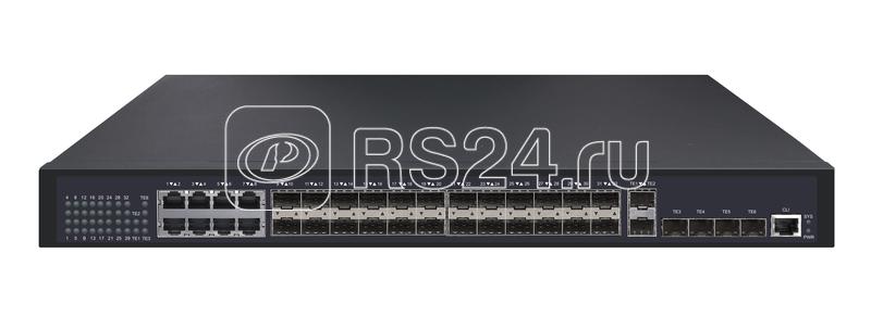 Коммутатор управляемый L3 уровня 3 24 порта 100/1000BaseX SFP 8 портов 10/100/1000BaseT 6 портов 1/10GE SFP+резервный БП опция NIKOMAX GL-SW-G301-38F