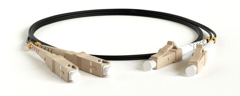 Патч-корд FC-D2-50-LC/PR-SC/PR-H-2M-LSZH-BK волоконно-оптический (шнур) MM50/125 LC-SC duplex LSZH 2м черн. Hyperline 225320