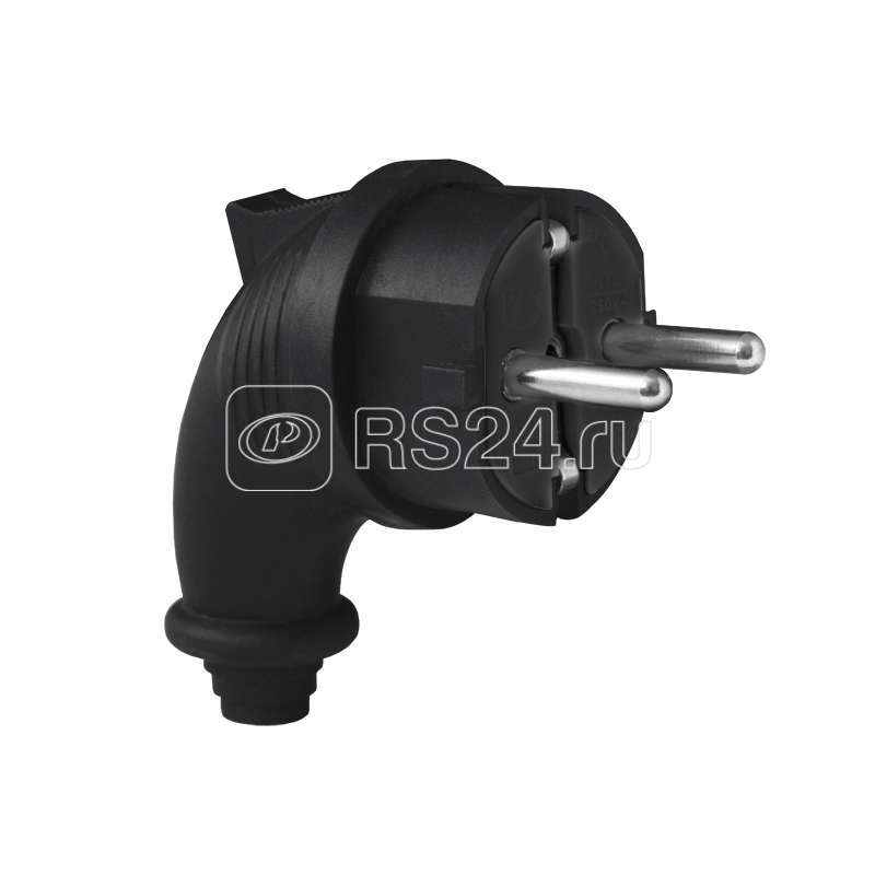 Вилка электрическая угловая однофазная каучук UNIVersal 1241