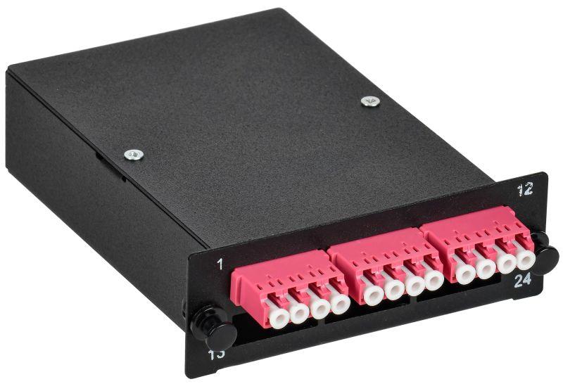 Кассета для кросса ST OM4 MTPm 3хLC-quad (12 ОВ) ITK FCPS-5004-MTPM-012LCQ