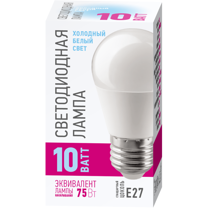 Лампа светодиодная 82 913 OLL-G45-10-230-4K-E27-PROMO 10Вт ОНЛАЙТ 82913