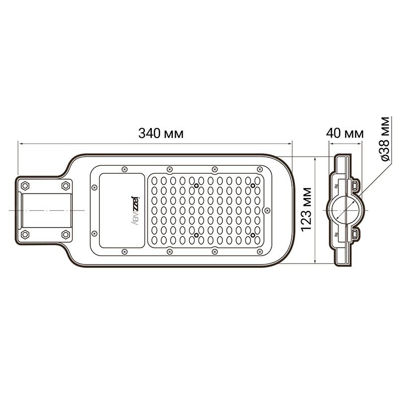 Светильник светодиодный PSL 07 30Вт 5000К IP65 AC180-260 уличный ДКУ Pro JazzWay 5041035
