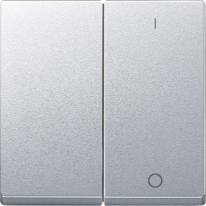 Клавиша 2-м Merten с пиктограммой «вкл» и «откл» алюм. SchE MTN312060