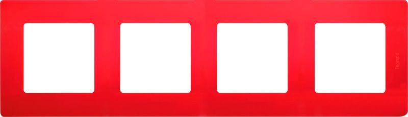Рамка 4-м Etika красн. IEK 672534