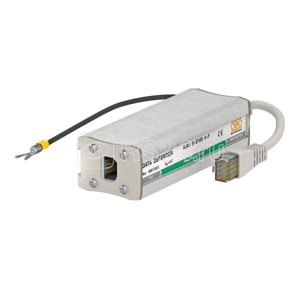 Устройство защиты от импульсных перенапр. УЗИП для телекоммуникационных сетей 4-жил RJ45 S-E100 4-F OBO 5081005