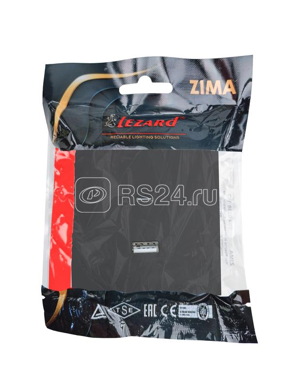 Розетка Type-C+ USB разъем СП ZIMA IP20 черн. бархат LEZARD 704-4288-192TC
