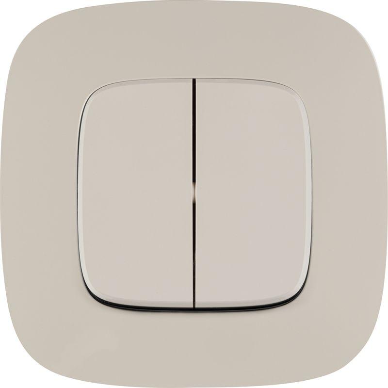 Переключатель 2-кл. СП Valena Allure 10А IP20 250В с лицев. панелью безвинтов. зажимы механизм сл. кость Leg 752808