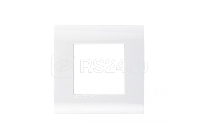 Рамка французский стандарт 2 модуля 45х22 5мм бел. Eurolan 16M-00-02WT