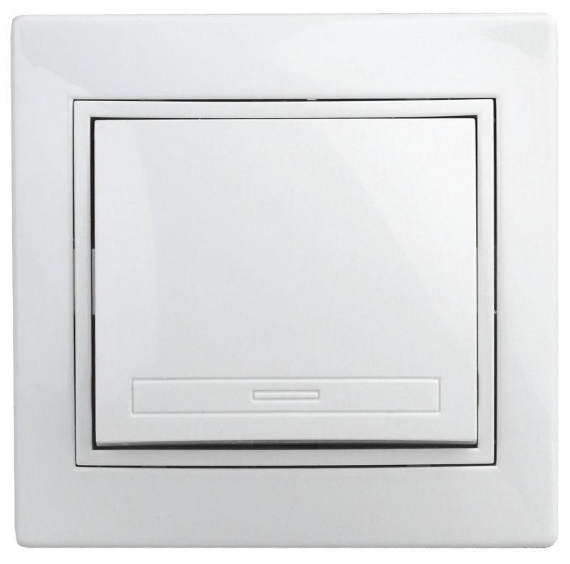 Кнопка включения СП Plano 1-109-01 10А 250В IP20 Plano бел. Intro Б0053830