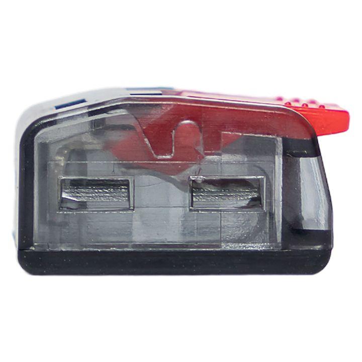 Клемма строительно-монтажная СМК 221-412 с рычагом 2 отверстия 0.2-4.0кв.мм (блист.20шт) PROxima EKF plc-smk-221-412b-20