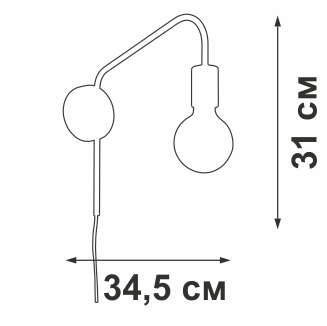 Светильник настенный 1х27 макс. 60Вт Vitaluce V4377-1/1A
