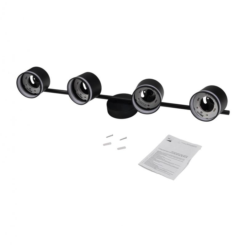 Светильник PCL-0704 max 20Вт (каждая лампа) 4xGX53 IP20 230В BL настен./потолочн. декор. под лампу JazzWay 5066885