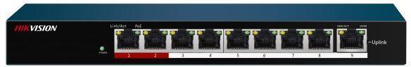 Коммутатор DS-3E0109P-E/M(B) 9х100Мбит 8PoE+ 58Вт неуправляемый Hikvision 1074287