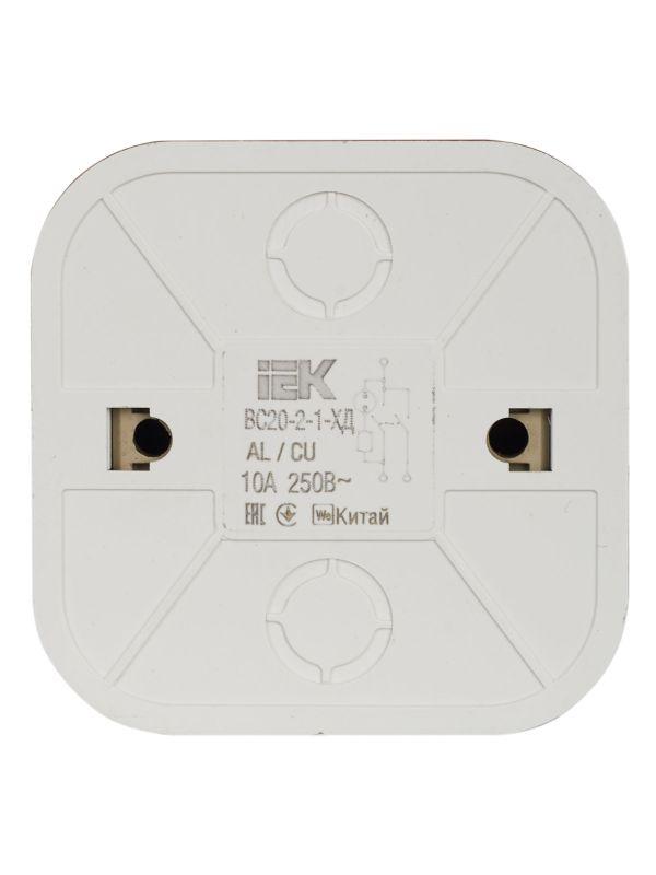 Выключатель 2-кл. ОП GLORY 10А ВС20-2-1-ХД с индикацией дуб IEK EVH21-K24-10