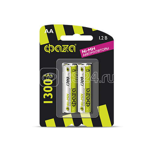 Аккумулятор AA Ni-MH 1.2В 1300мА.ч BL-2 (уп.2шт) ФАZА 5002944