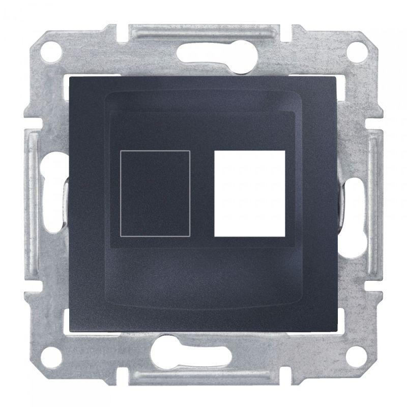 Адаптер RJ45 AMP MOLEX KELINE кат.5E 6 UTP Sedna графит SchE SDN4300670