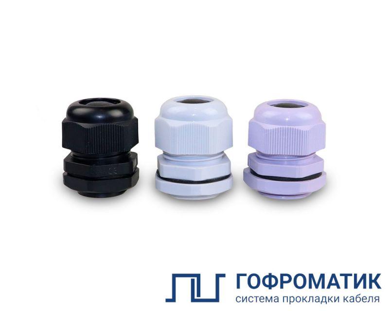 Сальник PG48 d37-44мм IP68 пластик. сер. ГОФРОМАТИК zeta30890