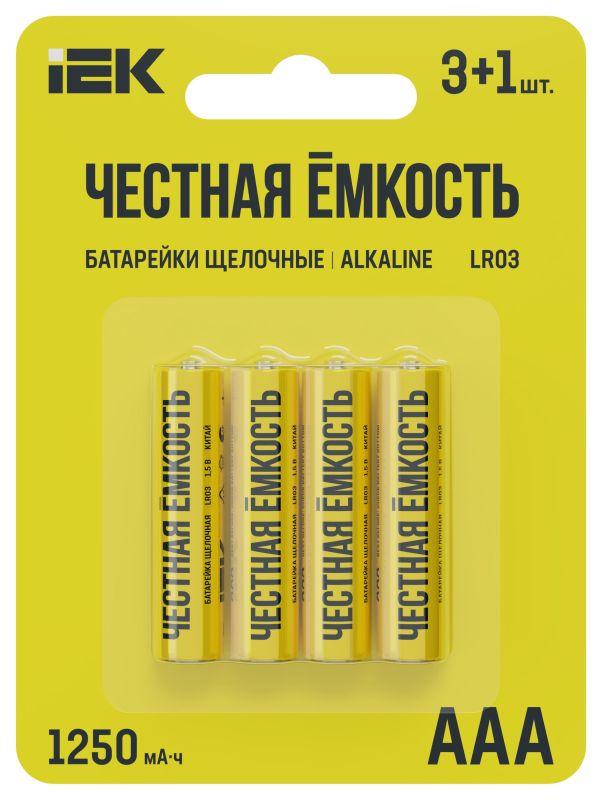 Элемент питания алкалиновый LR03/AAA ПРОМО (блист.4шт) IEK ABT-LR03-OP-L04A Элемент питания алкалиновый LR03/AAA ПРОМО (блист.4шт) IEK ABT-LR03-OP-L04A