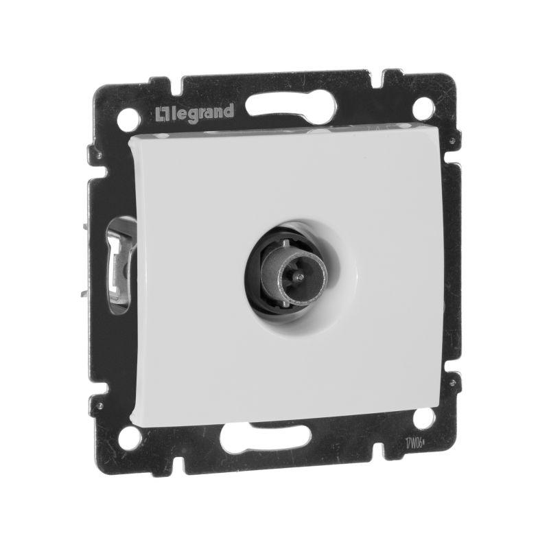 Розетка телевизионная оконечная TV СП Valena 10дБ 2400МГц механизм бел. IEK 774430