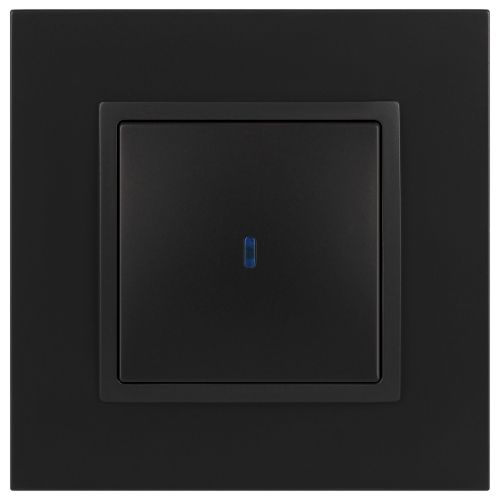 Выключатель 1-кл. СП Elegance 14-1102-05 10А IP20 250В 10AX с подсветкой механизм антрацит Эра Б0034219