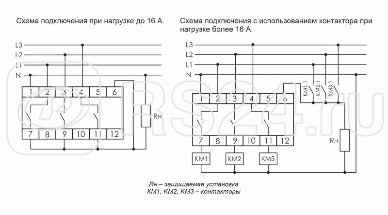 Переключатель фаз PF-431 (с приоритетной фазой; монтаж на DIN-рейке 35мм 3х400/230+N 3х16А IP20) F&F EA04.005.001