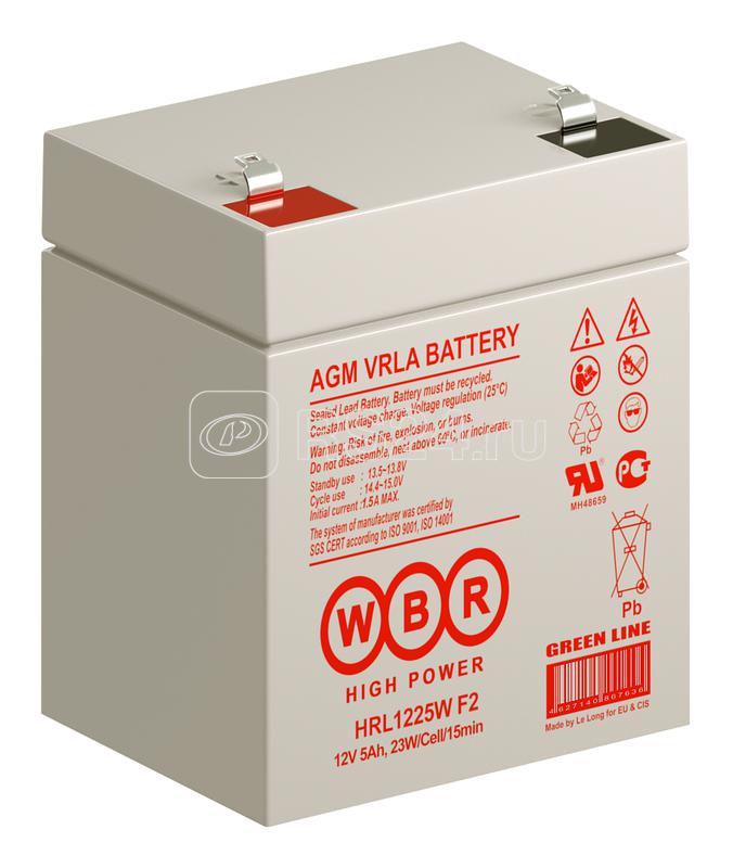 Аккумулятор 12В 5А.ч WBR HRL1225W F2 WBR