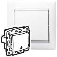 Механизм кнопки 1-м СП Valena с символом лампы бел. Leg 774412