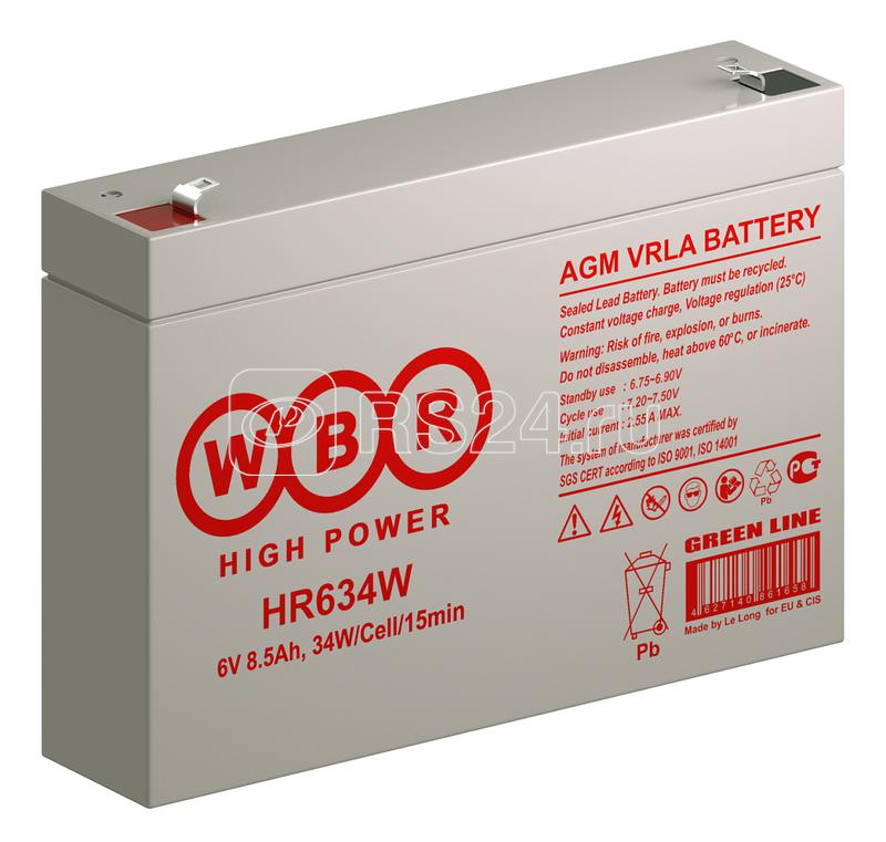 Аккумулятор 6В 9А.ч WBR HR634W WBR