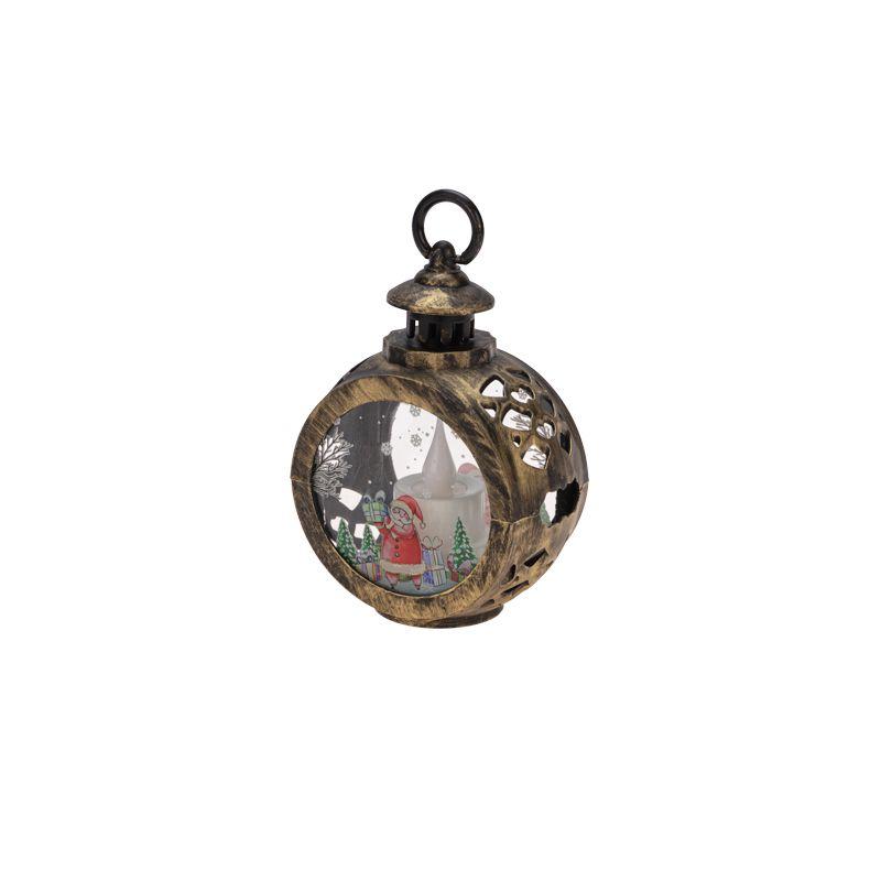 Фонарь декоративный (фигура) 9х5х13см тепл. бел. со свечкой 3хLR1130 (в комплекте) корпус бронз. Neon-Night 513-076