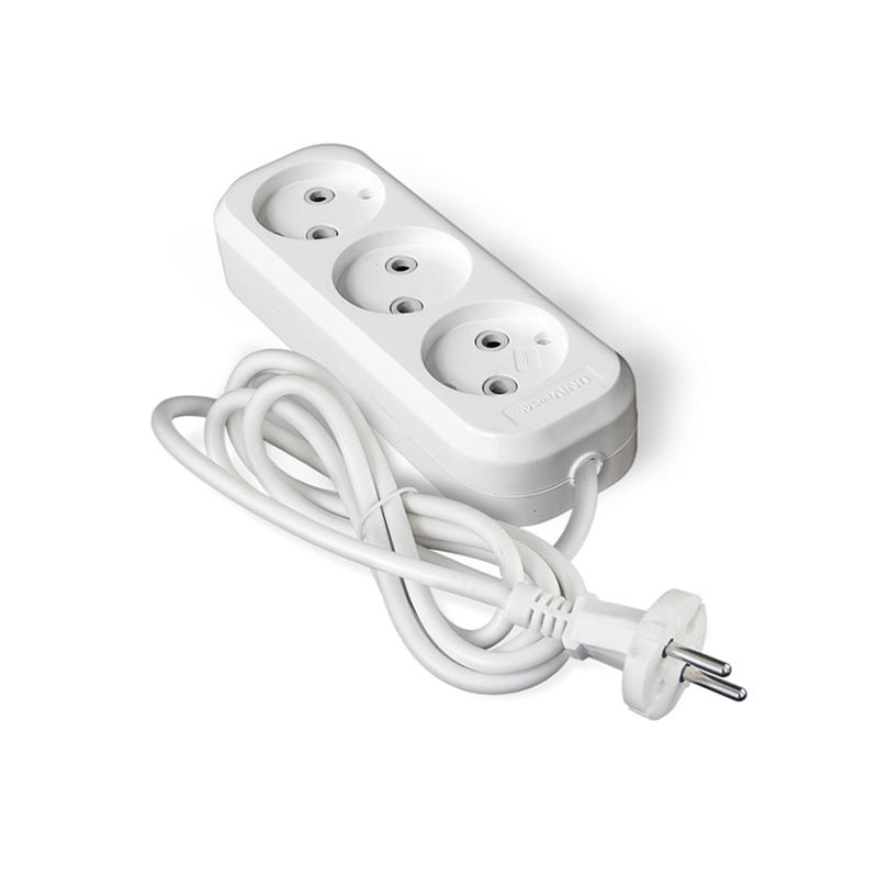 Удлинитель 3х2м без заземл. 6А IP20 У6-639М ПВС 2х0.75 UNIVersal 639М-02