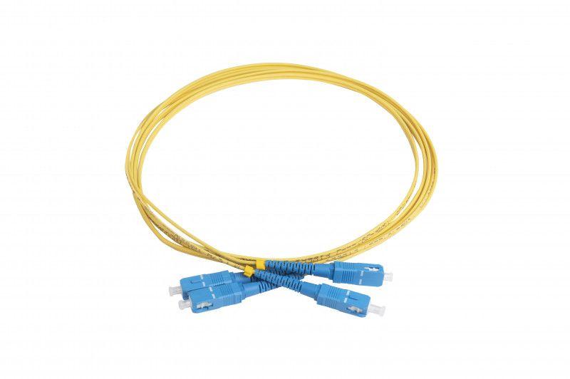 Патч-корд FC-D2-9-SC/UR-SC/UR-H-2M-LSZH-YL волоконно-оптический (шнур) SM 9/125 (OS2) SC/UPC-SC/UPC 2.0 мм duplex LSZH 2м Hyperline 238501