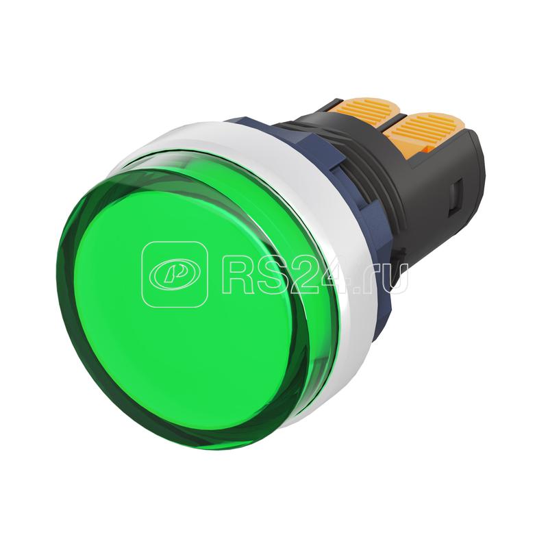Индикатор сигнальный со встроенным диодом 9-24В алюм. зажим Plug-In зел. DKC M22L-F24GAP