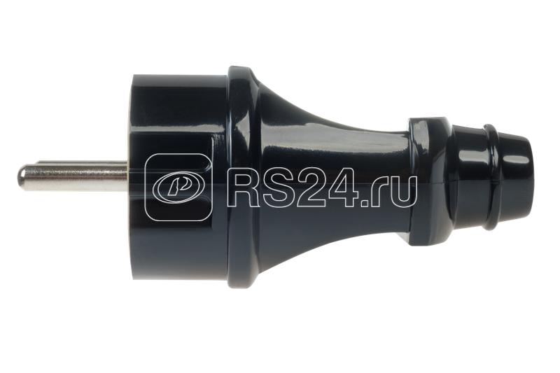 Вилка ABS-пластик прямая с/з 16А 250В IP20 черн. Duwi 30466 1