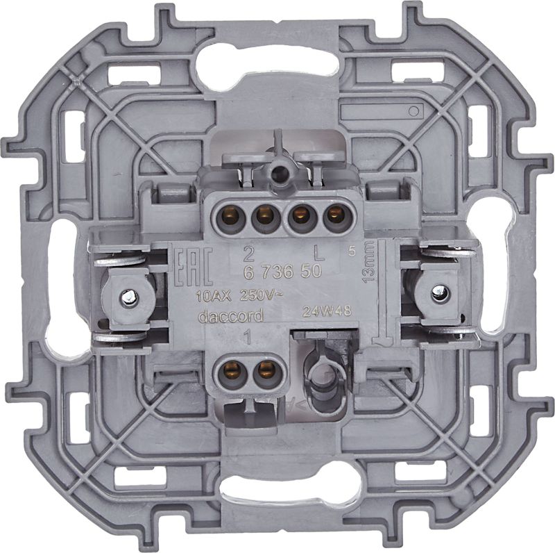 Переключатель 1-кл. Inspiria 10А IP20 250В 10AX механизм бел. IEK 673650