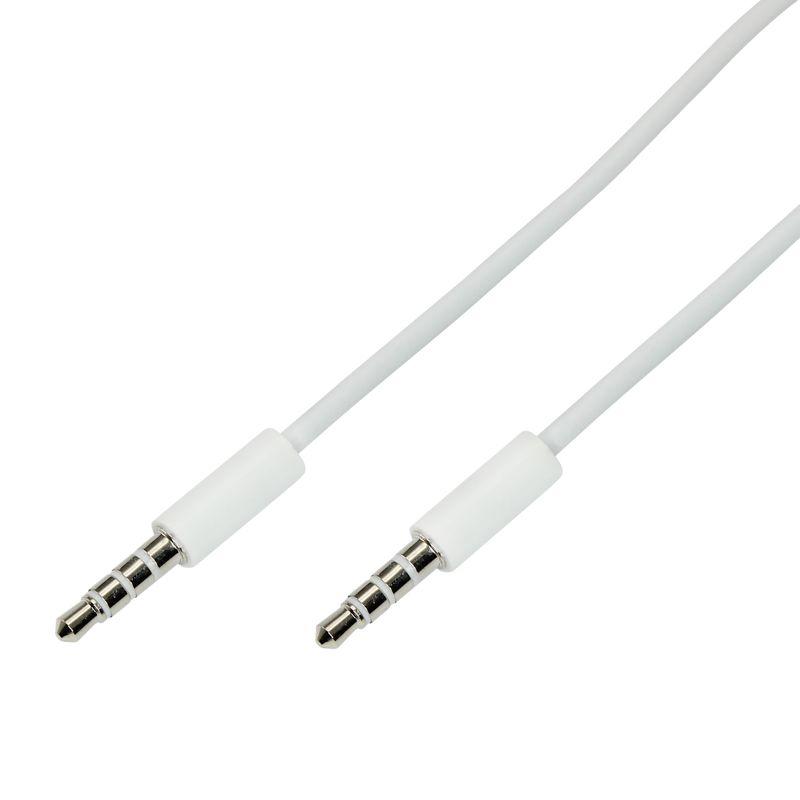 Кабель аудио 3.5мм штекер-штекер 0.5м бел. Rexant 18-1105