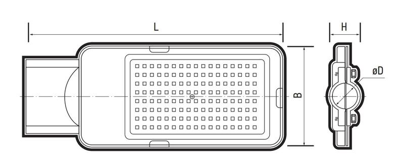 Светильник светодиодный PSL 08 GR 200Вт 5000К IP65 140/70град. ДКУ уличный консольный с линзовым модулем Pro JazzWay 5045866