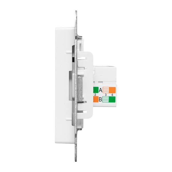 Розетка компьютерная СП Эпика RJ45 кат.5 механизм бел. EKF UP1-SOW-RJ45-5