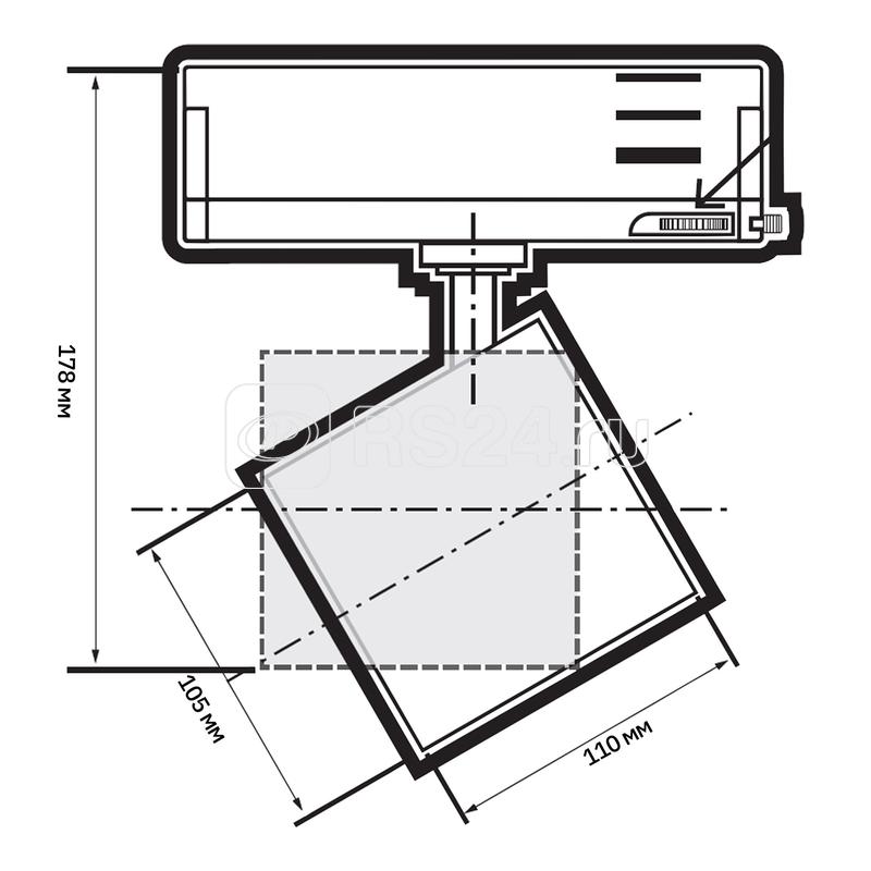Светильник светодиодный трековый трехфазный 3P PTR 7040 40Вт 4000К 36град. BL IP40 Pro+ JazzWay 5062771