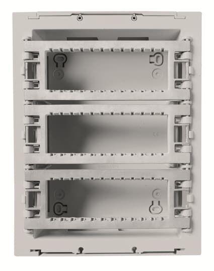 Бокс поста централизации открытого монтажа на 18 модулей (3 ряда) серебр. ABB 2CLA129300T1301