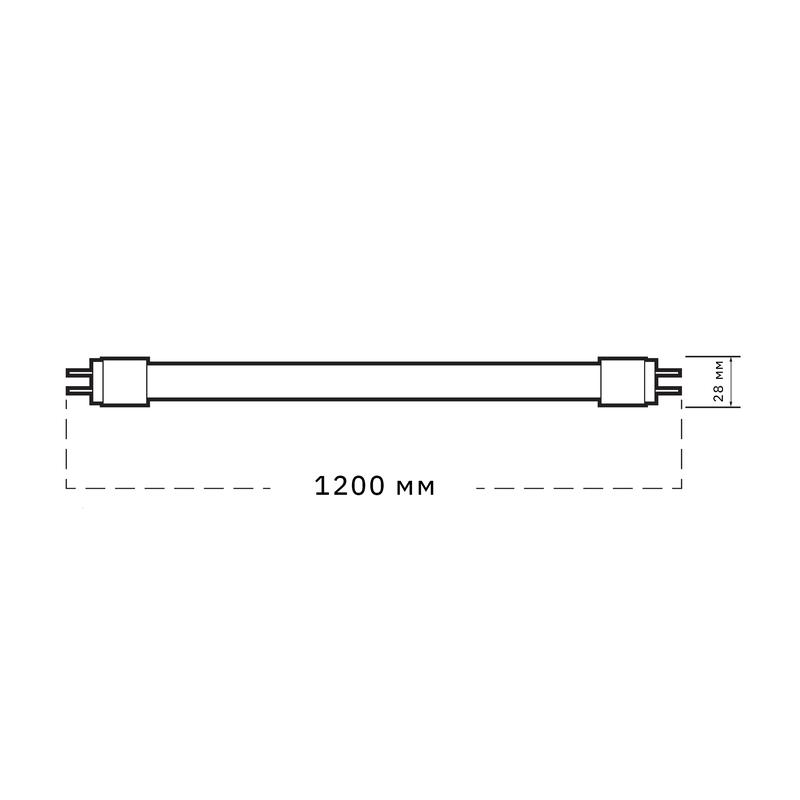 Лампа светодиодная PLED T8-1200GL 30Вт T8 матовая 6500К G13 FROST JazzWay 5066076