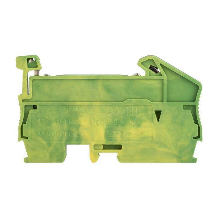 Колодка клеммная ST-2.5 3 вывода земля пружинная EKF plc-jxb-st-2.5-3-pen