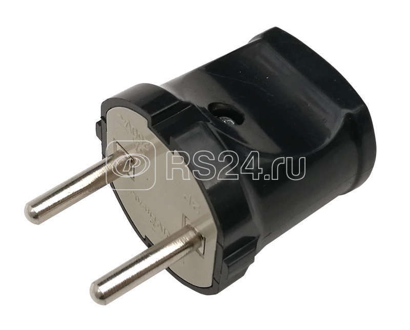 Вилка прямая 10А 4242 черн. IN HOME 4690612009032