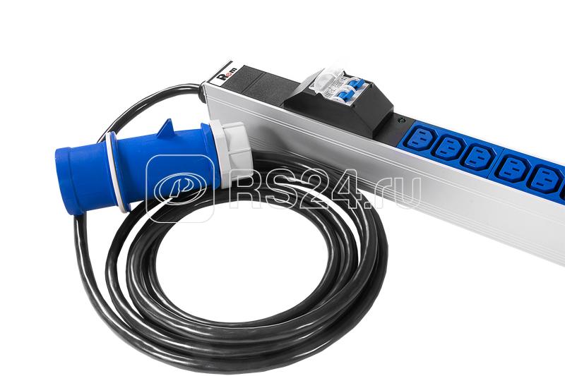 Блок розеток вертикальный Rem-32 1ф 32А 2 авт. инд. 36 C136 C19 1820мм вх. IEC 309 шнур 3м R-32-36C13-6C19-A-I-1820-3-2P Rem 1893567