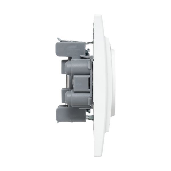 Розетка 2-м СП Минск 10А IP20 без заземл. защ. шторки бел. Basic EKF ERR10-102-100