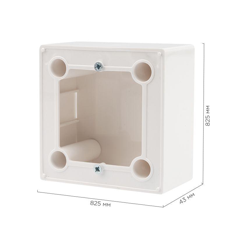 Бокс для накладного монтажа электроустановочных изделий эБК-01 Rexant (глубина 43 мм) 82-0256