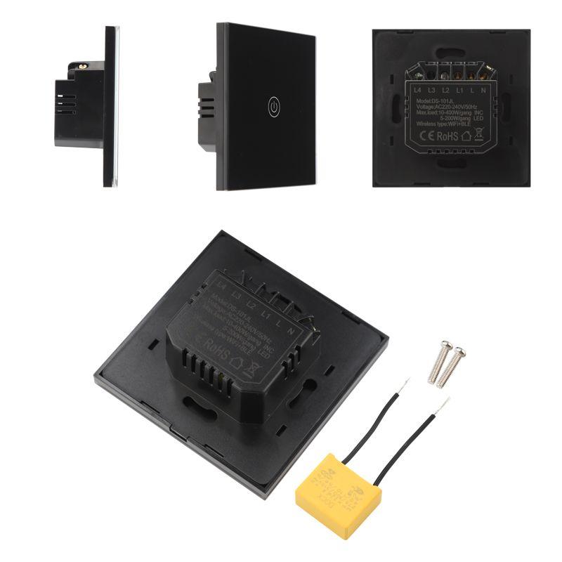 Выключатель умный Wi-Fi однокнопочный черн. SECURIC SEC-HV-801B