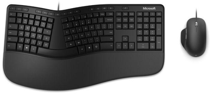 Комплект клавиатура+мышь Ergonomic Keyboard & Mouse Busines клавиатура черн. мышь черн. USB Multimedia RJY-00011 MICROSOFT 1388886
