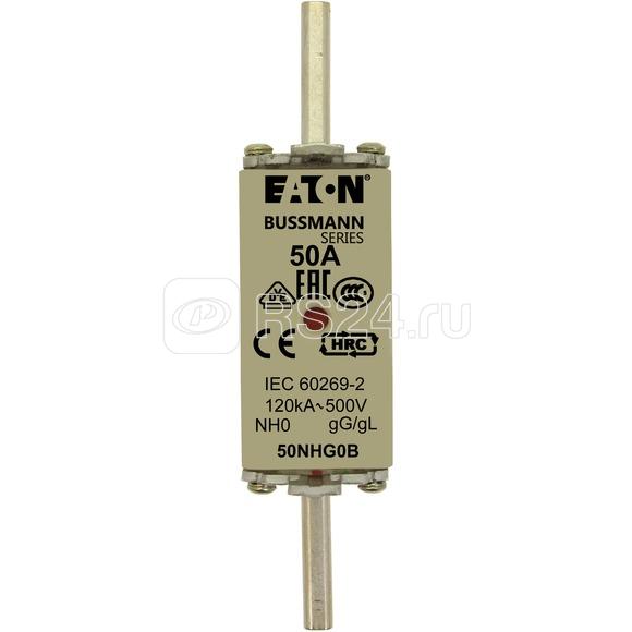 Предохранитель NH 50А 500В GL/GG 0 двойн. индикация EATON 50NHG0B